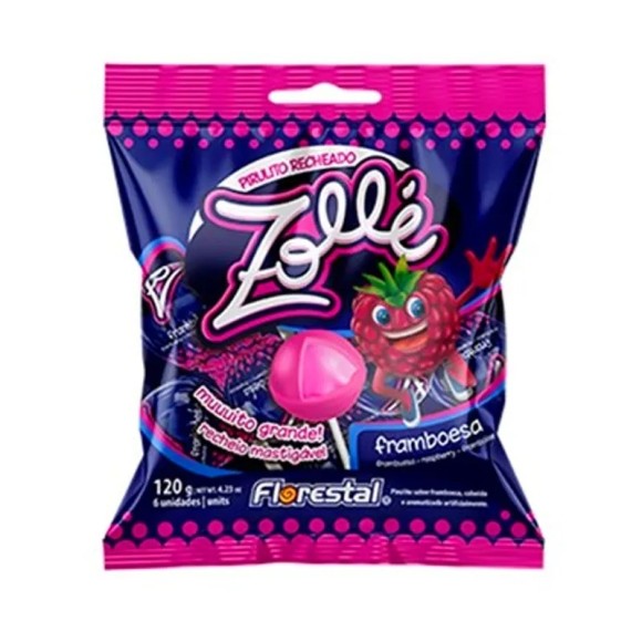 PIRULITO ZOLLE FRAMBOESA 120G UN. FLORESTAL