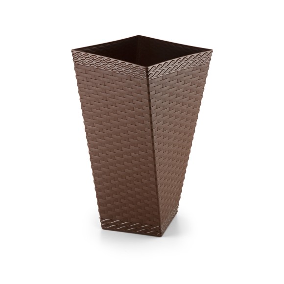 VASO TWISTER RATTAN PEQ. 12L COR COFFEE UN.