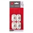 RODINHA KIT COM 4PCS PLASTICO E ACO INOX ADESIVAS 4,4X2,2X1,4CM UN. CLINK