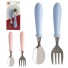 COLHER E GARFO KIT PLASTICO E AÇO INOX 2PÇS UN. CLINK