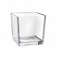 VASO DE VIDRO QUADRADO 8X8CM UN.