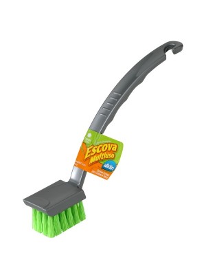 Escova Multiuso Com Cabo Quadrada para Limpeza Multiuso Objetos Louça Cozinha
