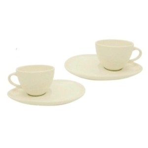 XICARAS E PIRES DE CERAMICA BRANCO 4PCS UN. RIO TIJUCAS
