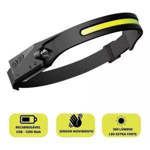 LANTERNA SINALIZADORA DE LED PARA BICICLETA 350 LUMENS RECARREGAVEL UN. GP6