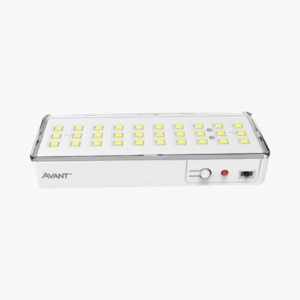 LUMINARIA LED EMERGENCIA BARRA BRANCA 200 LUMENS 4W BIVOLT UN.