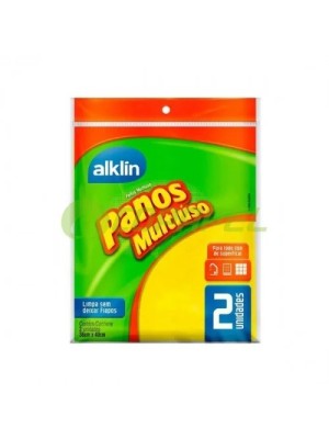 Pano Pia Multiuso Amarelo Alklin 36cm X 40cm Todas as Superficie