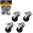 RODIZIO GIRATORIO KIT PRETO 1,25  C/4PCS UN.