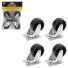 RODIZIO GIRATORIO KIT PRETO 1,5 C/4PCS UN.