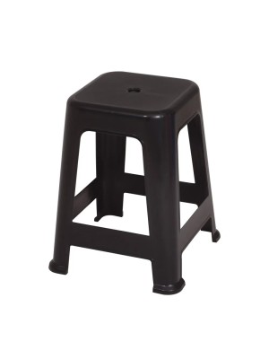 BANQUETA PLÁSTICA PRETA UN.