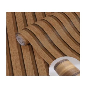ROLO DECORATIVO RIPA DE MADEIRA DE PVC ADESIVADO 5MX45CM UN. SAKES