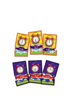 Jogo de tabuleiro Aprenda As Horas Brincando com 144 Figuras