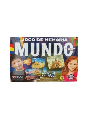 Jogo de Memória Mundo Com 50 Peças Jogo Educativo