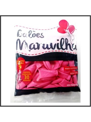 BALAO ROSA N.9 C/30PCS BALOES MARAVILHA UN. BALOES JOY