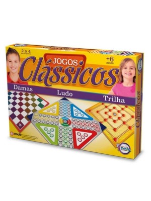 Jogos de Tabulleiro Jogos Clássicos 3 em 1 Damas/Ludo/Trilha