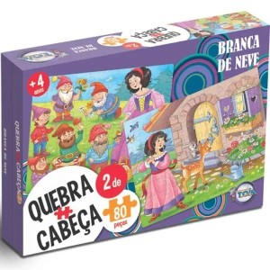 QUEBRA CABECA C/2 JOGOS BRANCA DE NEVE C/160 PCS UN. TOIA BRINQUEDOS