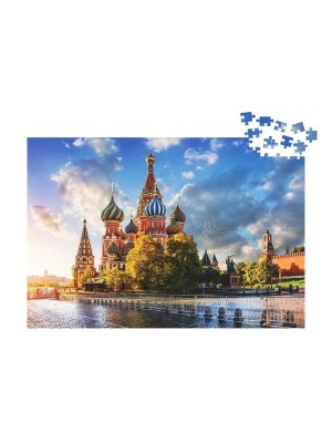 Jogo Quebra Cabeca Puzzle Moscou Russia com 500 Peças Colecao Paises