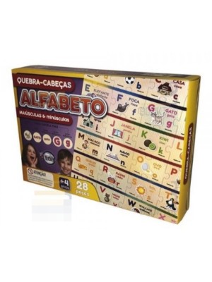Quebra Cabeça Alfabeto Português com 28 Peças