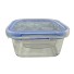 POTE DE VIDRO QUADRADO 400ML UN. GM GOLD