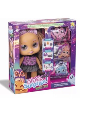Boneca Diver Surprise Monster Lobinha - Lobelita com Acessorios Chaveiro Sapatinho 