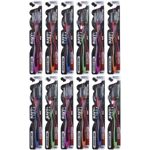 ESCOVA DENTAL PACOTE C/12PCS ADULTO MEDIA BLACK-SEGMA UN.