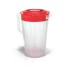 JARRA 1750ML CANELADA C/TAMPA TRANSP. UN.