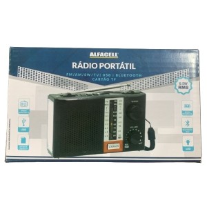 RADIO PORTATIL DE PLASTICO (AM/FM/SW1-6/ENTRADA USB/TF CARTAO) 14X4,3X8,8CM UN. IMPORIENTE