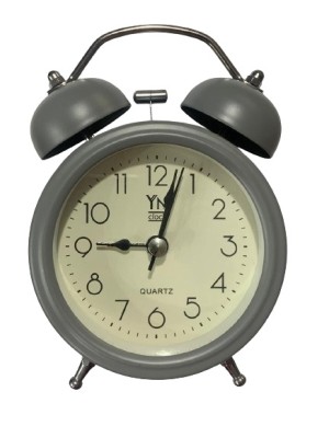 RELOGIO DE MESA 60%FERRO 20%PS 10%VIDRO 10%COMPONENTES ELETRONICOS UN. IMPORIENTE