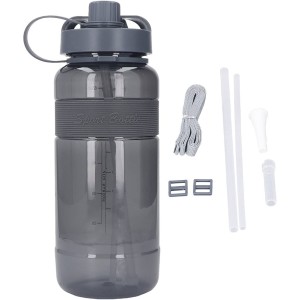 GARRAFA CANUDO DUPLO 2L PLASTICO 10,5CX10,5CX29,5CM UN. C3B