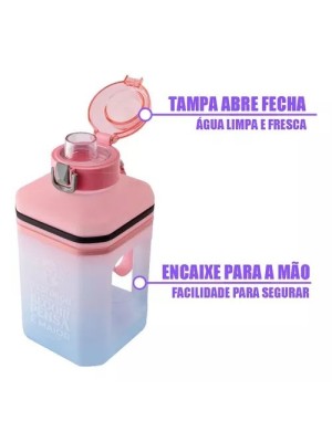 MINI GALAO 1,6L PLASTICO PET G 11,5X11,5X24CM UN.
