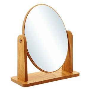 ESPELHO DE MESA OVAL WOOD NATURE 18CMX21CM UN. WELLMIX