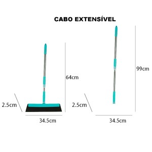 RODO LIMPA VIDRO C/CABO EXTENSIVEL 1M INOX UN.