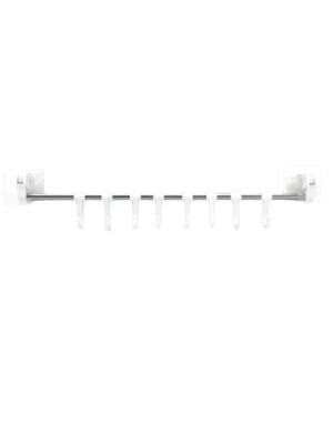 SUPORTE C/8 GANCHOS DE PAREDE PLASTICO 44,5CM UN. WELLMIX