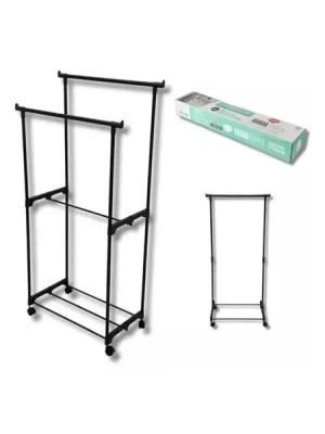 ARARA DUPLA 5KG PLASTICO E FERRO 57X30X116CM UN. CLINK