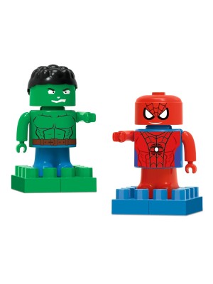DUPLA BONECOS GREEN BLOCZ + SPIDER BLOCZ UN. ZUCATOYS