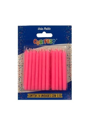 VELA PALITO ROSA BEBE UN. CURIFEST