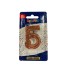 VELA SUPER NUMERO SIMPLES ROSE N 5 - (4228) UN. CURIFEST