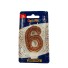 VELA SUPER NUMERO SIMPLES ROSE N 6 - (4229) UN. CURIFEST