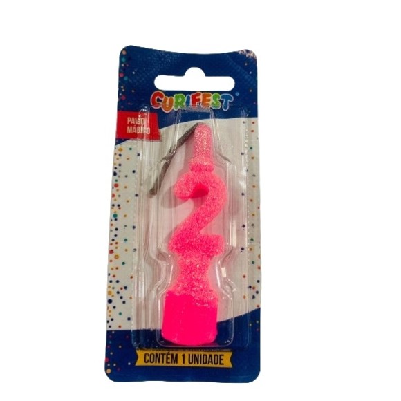 VELA STANDART ROSA BEBE N 2 - (3321) UN. CURIFEST