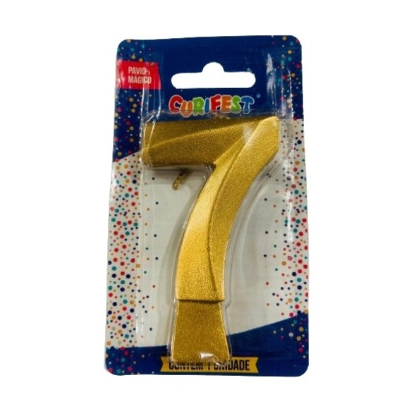 VELA CONCEPT METALLIC DOURADA N 7 - (4565) UN. CURIFEST