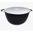 BACIA PRETA COM TAMPA BRANCA 10,8L UN. UAUPLAS