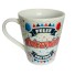 CANECA 290ML DE PORCELANA ANIVERSARIO FAIXA UN. TERRAMADA