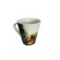 CANECA 290ML DE PORCELANA BORBOLETAS FAIXA UN. TERRAMADA