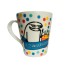 CANECA 290ML DE PORCELANA FLORK- ANIVERSARIO FAIXA UN. TERRAMADA