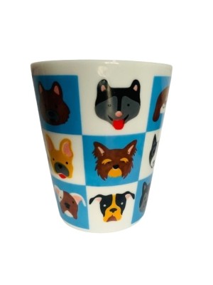 Caneca 290ml de Porcelana Pet Faixa  – Caneca Decorada para Café, Chá e Chocolate Quente, Presente Criativo para Amantes de Pets