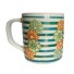 CANECA 300ML FLORES FAIXA UN. TERRAMADA