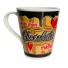 CANECA DE PORCELANA CHOCOLATE FAIXA 290ML UN.