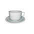 XICARA DE CHÁ PORCELANA 200ML C/ PIRES UN. TERRAMADA