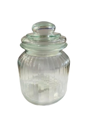 POTE DE VIDRO MINI COM TAMPA DECORATIVO UN. TOP IMPORTADORA