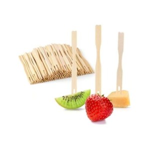 GARFINHO PARA PETISCOS DE BAMBU PACOTE COM 80 PEÇAS UN. FU XING