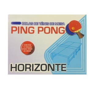 CAIXA DE BOLAS DE PING PONG C/12PCS BRANCA UN. BRINQUEDOS HORIZONTE